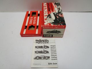 Vintage Marklin Sprint 1318 Polizei Porsche 1/32 Porsche Police Slot Car Box