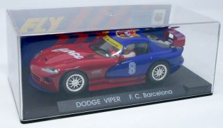 Fly 1/32 Scale Slot Car E - 5 Dodge Viper F.  C.  Barcelona Soccer Football
