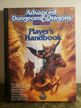 Advanced Dungeons And Dragons Player’s Handbook - Ad&d 2nd Ed Phb