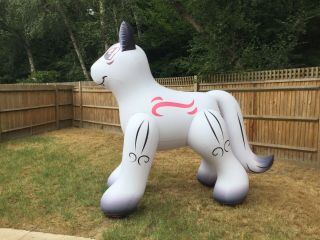 Giant Inflatable Flame Cloud Toys White Wolf 8ft Tall.
