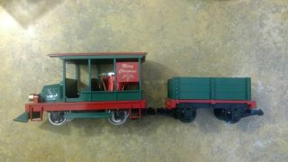 G Scale Hartland Locomotive " Merry Christmas Woody Rail Car " With Gondola