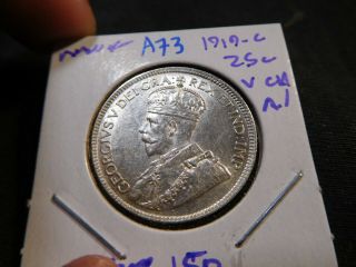 A73 Canada Newfoundland 1919 - C 25 Cents Very Choice Au Trends $150 Cad