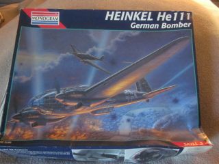 Heinkel He Iii German Bomber Monogram 1/48 Aircraft Model Kit