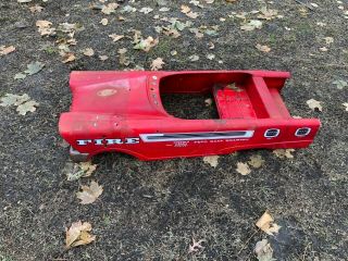 Wow Murray 1950 " S Flat Face Pedal Car Fire Truck Body,  Real,  Read