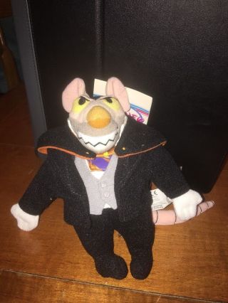 The Disney Store The Great Mouse Detective Ratigan Mini Bean Bag - Beanie Nwt