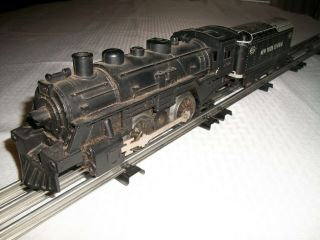 Marx 0 - 4 - 0,  O Gauge No.  490 Steam Engine W/ York Central Tender,  Runs