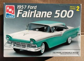 Amt Ertl 8028 1957 Ford Fairlane 500 Car Open Box All Parts Complete 1/25 Skill2