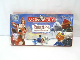 Rudolph The Red Nosed Reindeer Edition Monopoly Game 2006 Hasbro Complete