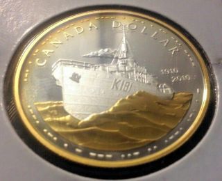 Canada 2010 Gold Plated Proof Silver Dollar Coin Navy