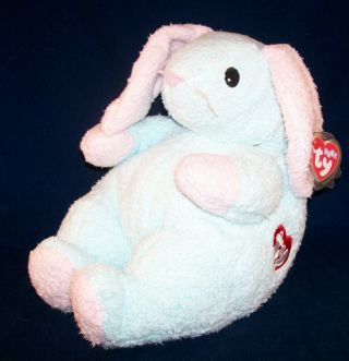 Ty Baby " Bunnybaby " Bunny Pillow Pal With Rattle Very Rare With Tags &