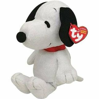 Ty Beanie Babies Baby Peanuts Snoopy The Dog With Sound 7 " Plush Gift