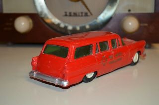 1956 PMC Promo Model Car Vintage FORD STATION WAGON RED CROSS AMBULANCE 3