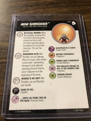 Mini Shredder 033 Heroclix
