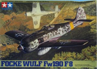 Tamiya 1:48 Focke Wulf Fw190 Fw - 190 F - 8 Plastic Aircraft Model Kit 61039u
