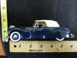 Rio 1941 Lincoln Continental Blue White Top Die Cast Car 1:43 Scale W/ Case