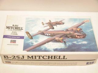 1/72 Hasegawa B - 25j Mitchell Ww2 Bomber Plastic Scale Model Kit Parts