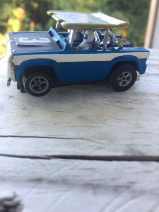 Afx/aurora Htf Blue Bronco Ho Slot Car