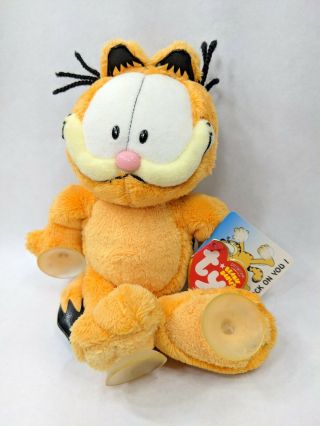 Ty Beanie Babies Garfield Cat Stuck On You Suction Cups Plush Toy Stuffed Animal