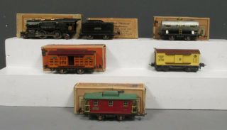 Lionel O Gauge Prewar Steam Freight Set: 259,  259t,  807,  806,  804 & 655