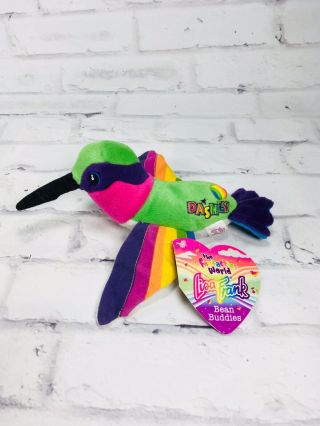 Lisa Frank Dashly Hummingbird Rainbow Beanie Buddies Plush Vintage Nwt