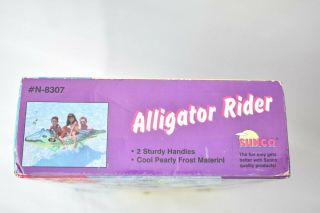 Vintage Sunco Alligator Rider Inflatable Float Pool Toy Raft 79 