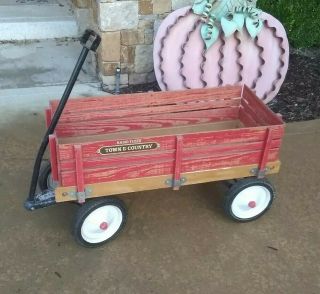 Vintage Town And Country Radio Flyer Red Wagon
