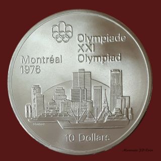 1976 Canada Montreal Olympic Games 10 Dollars Silver Coin Bc 113