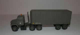 Tyco Ho Scale Us Army Tractor And Trailer With Emergency Light