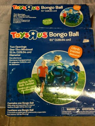 51 " Inch Toys R Us Bongo Ball Inflatable Bumper Tumble Bubble Bounce Spin Roll