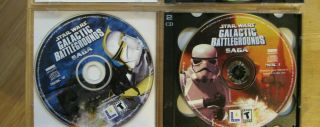 Pc Star Wars Bundle: Battlefront W/key (dvd) & Galactic Battleground Saga (2 Cds