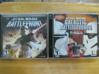 PC Star Wars Bundle: Battlefront w/key (DVD) & Galactic Battleground Saga (2 CDs 2