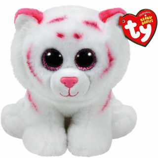Set Of 2 Ty Beanie Babies 6 " Tundra & Tabor Tiger Stuffed Animal Toy Plush Mwmts