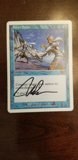 Force Spike 7th Edition Artist Proof Signed By The Artist Mtg