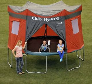 12 Feet Trampoline Cover Club House Play Tarp Enclosure Camp Propel Tent Kid Zip