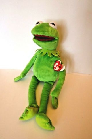 Ty Kermit 16 " Plush Beanie Buddy 2018 The Muppets Beanies Disney