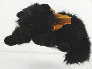 Ty Classics Moonstruck Black Cat Stuffed Animal 2006 Plush Green Eyes Halloween