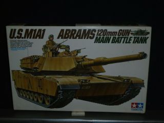 Tamiya 1/35 U.  S.  M1a1 Abrams Tank Model Kit Mm - 156 (unbuilt)