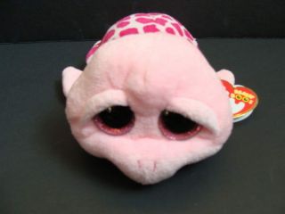 Nwt Ty Beanie Boos 6 " Shelby Pink Sea Turtle Plush Boo 2013 Sparkly Eyes