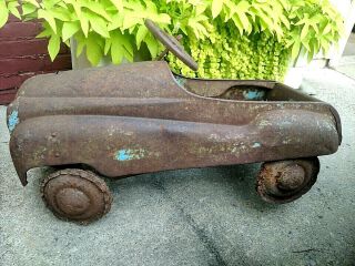 Vintage Pedal Car - Rusty Needs Restoration Old