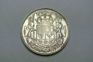 Canadian 1939 Canada Silver 50 Cent Half Dollar Au - Unc - C7174
