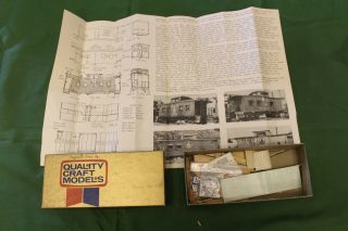 Vintage Quality Craft Ho Scale B&o I - 5 Caboose Model Railroad Train Kit
