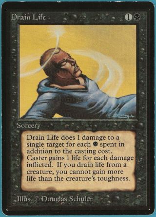 Drain Life Beta Pld - Sp Black Common Magic Gathering Card (id 52781) Abugames