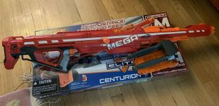 Nerf N - Strike Elite Centurion Blaster Toy Mega Dart Gun 100ft Range W/box