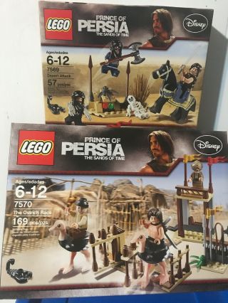 Lego Disney Prince Of Persia 7570 The Ostrich Race & 7569 Desert Attack