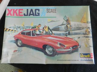 Vintage Revell Monogram Xke Jag 1/25 Scale Model Kit 0556