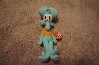 Rare Retired Ty Beanie Babies,  Squidward Tentacles From Sponge Bob