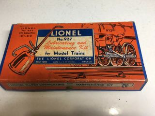 Vintage Lionel No.  927 Lubricating And Maintenance Kit W/ Items