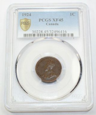 1924 Pcgs Xf 45 Canada / Canadian One Cent / Penny