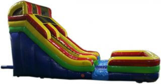 17ft High Commercial Inflatable Bounce House Water Slide 2