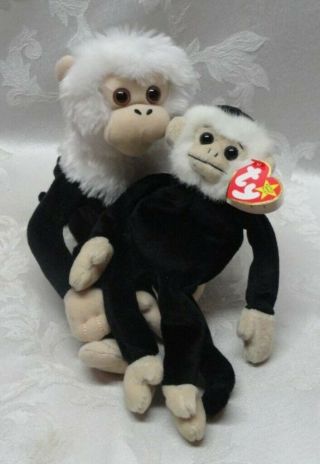 Retired Ty Beanie Baby Mooch W Red Tag Animated Brookstone Monkey Electronic Euc